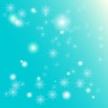 Fairy snowflakes winter background