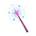 Fairy Stick with Sparkling Glow for Magic Enchantment Vector Illustration Royalty Free Stock Photo