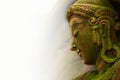 Fairy stucco Goddess with green moss,