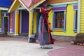 Fairy-tale character on celebration of Halloween in Sochi Park, Russia