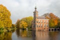 Fairy-tale Dutch castle Bouvigne in the autumn season Royalty Free Stock Photo