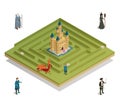 Fairy Tale Game Isometric Composition