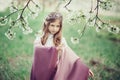 Fairy tale girl. Portrait of mystic elf child Royalty Free Stock Photo