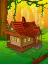 Fairy-tale house in the forest. Royalty Free Stock Photo