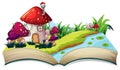 A fairy tale house on open book Royalty Free Stock Photo