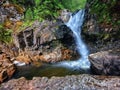 Fairy-tale landscape, Eas Chia-Aig waterfalls, Highlands, Scotland Royalty Free Stock Photo