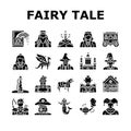 Fairy Tale Magical Story Book Icons Set Vector Royalty Free Stock Photo