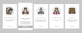 Fairy Tale Magical Story Book Onboarding Icons Set Vector Royalty Free Stock Photo