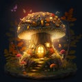 Fairy tale mushroom house Royalty Free Stock Photo