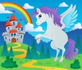 Fairy tale pegasus theme image 2 Royalty Free Stock Photo