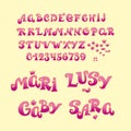 Fairy tale princess lettering.