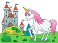 Fairy tale unicorn theme image 6 Royalty Free Stock Photo