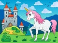Fairy tale unicorn theme image 5 Royalty Free Stock Photo