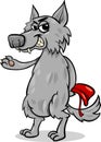 Fairy tale wolf cartoon illustration Royalty Free Stock Photo