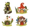 Fairy tales houses set Royalty Free Stock Photo