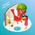 Fairy Tales Isometric Composition Royalty Free Stock Photo