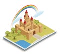 Fairy Tale Castle Isometric Composition Royalty Free Stock Photo