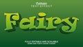 fairy text effect 3d style vector editable Royalty Free Stock Photo