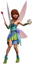 Fairy with wand and crystal ball