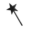 Fairy Wand Silhouette Vector Royalty Free Stock Photo