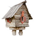 Fairy witch house on chicken legs Royalty Free Stock Photo