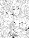 Fairyland Beauties Coloring Page For Adult