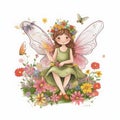 Fairyland dreams: cute clipart Royalty Free Stock Photo