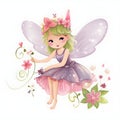 Fairyland dreams: cute clipart Royalty Free Stock Photo