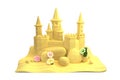 Fairytale Sandcastle on the Blooming Desert