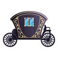 Fairytale carriage icon, cartoon style
