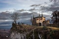 Fairytale Castle on a Cliff Royalty Free Stock Photo