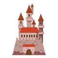 Fairytale castle icon, cartoon style Royalty Free Stock Photo