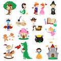 Fairytale Characters Cartoon Set Royalty Free Stock Photo