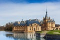 Fairytale Chateau de Chantilly at sunny day Royalty Free Stock Photo