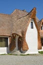 Fairytale clay castle of Porumbacu village, in Sibiu Region, Romania