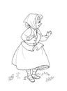 fairytale female character illustration: granny