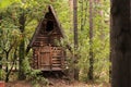 Fairytale house of Baba Yaga in the park Royalty Free Stock Photo