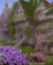 Fairytale house, flowers, colours and fantasy