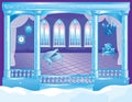 Fairytale Ice Palace Ballroom Royalty Free Stock Photo