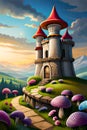 Fairytale mushroom castle