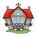 Fairytale Picturebook Kindergarten House Royalty Free Stock Photo