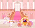 Fairytale pink carriage Royalty Free Stock Photo