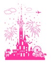 Fairytale pink children castle