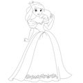 Fairytale princess Coloring Book Page