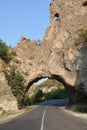 Fairytale road with a beautiful cave Royalty Free Stock Photo