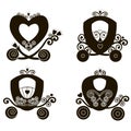 Fairytale Royal silhouette cute vintage princess carriage