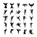 Fairytale Silhouette Pack Royalty Free Stock Photo