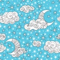 Fairytale Weather Forecast Seamless Pattern