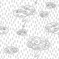 Fairytale Weather Forecast Seamless Pattern