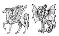 Fairytale winged horses